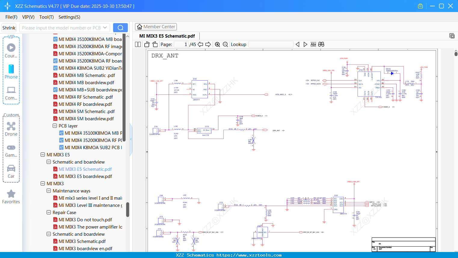Xiaomi MI MIX3 E5 Schematic